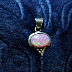 Pink opal pendant